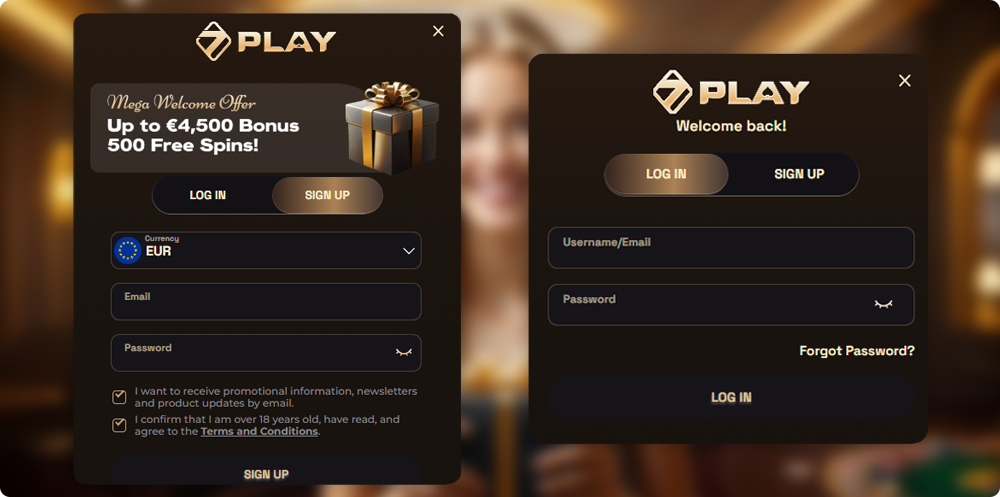 SevenPlay Casino Login and Registration